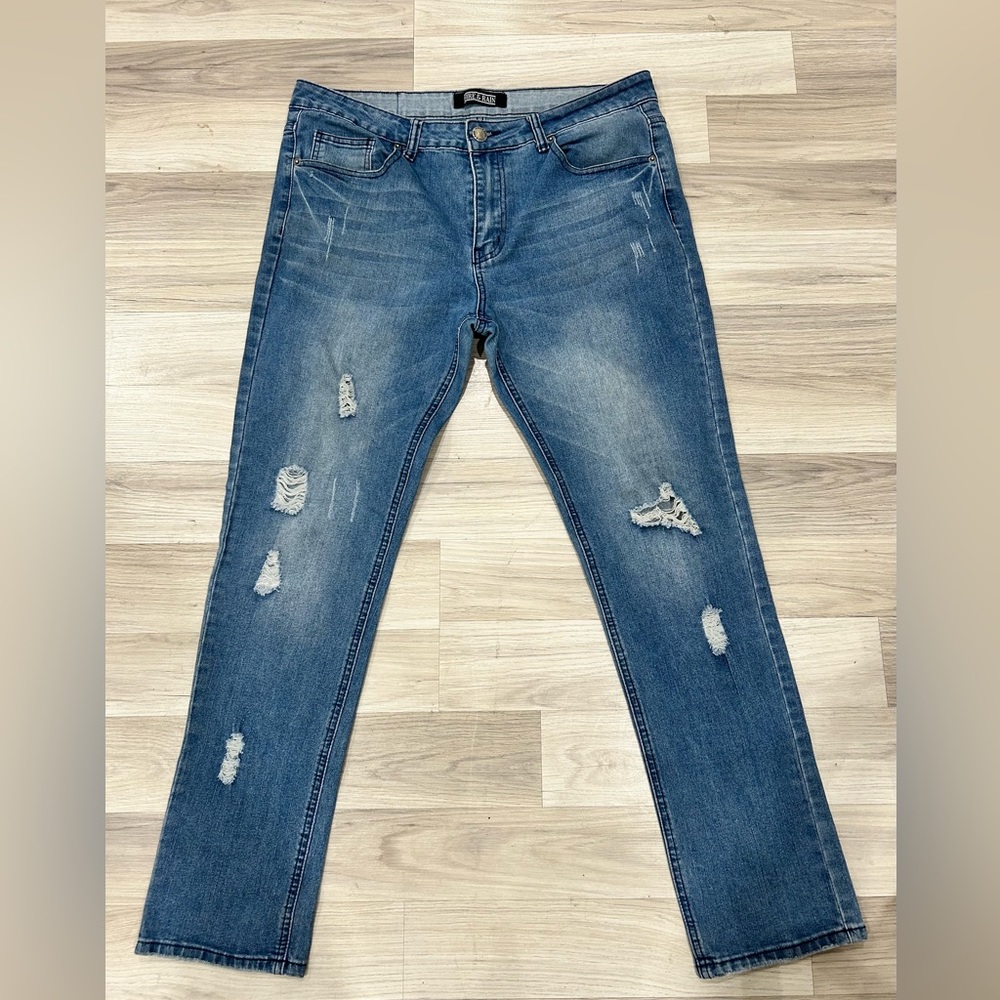 Fire & Rain Quality‎ Clothing Premium Denim Skinny Jeans 36x32 Distressed.